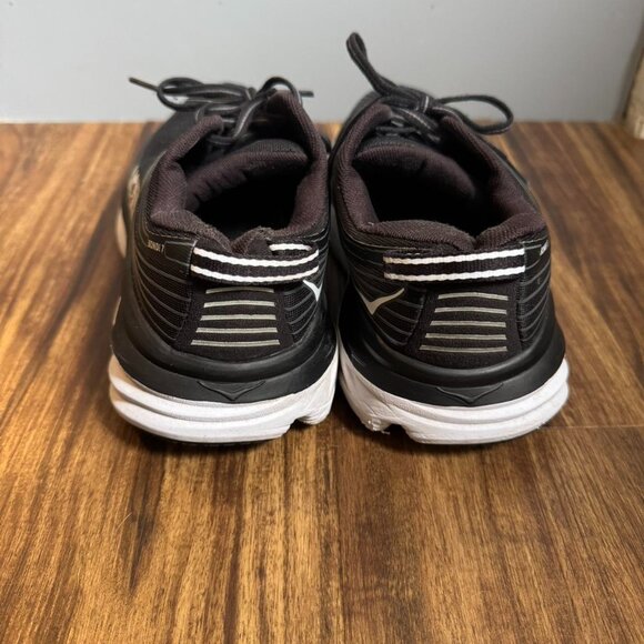 Hoka Bondi 7 black and white running sneakers trainers size women’s 7.5E - Picture 5 of 8